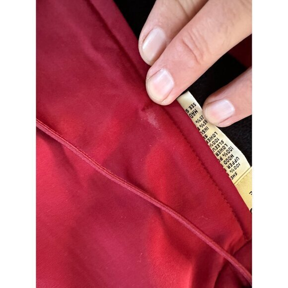 Vintage Eddie Bauer Women's Red Jacket size Medium 1990s hooded Nylon - Picture 7 of 9